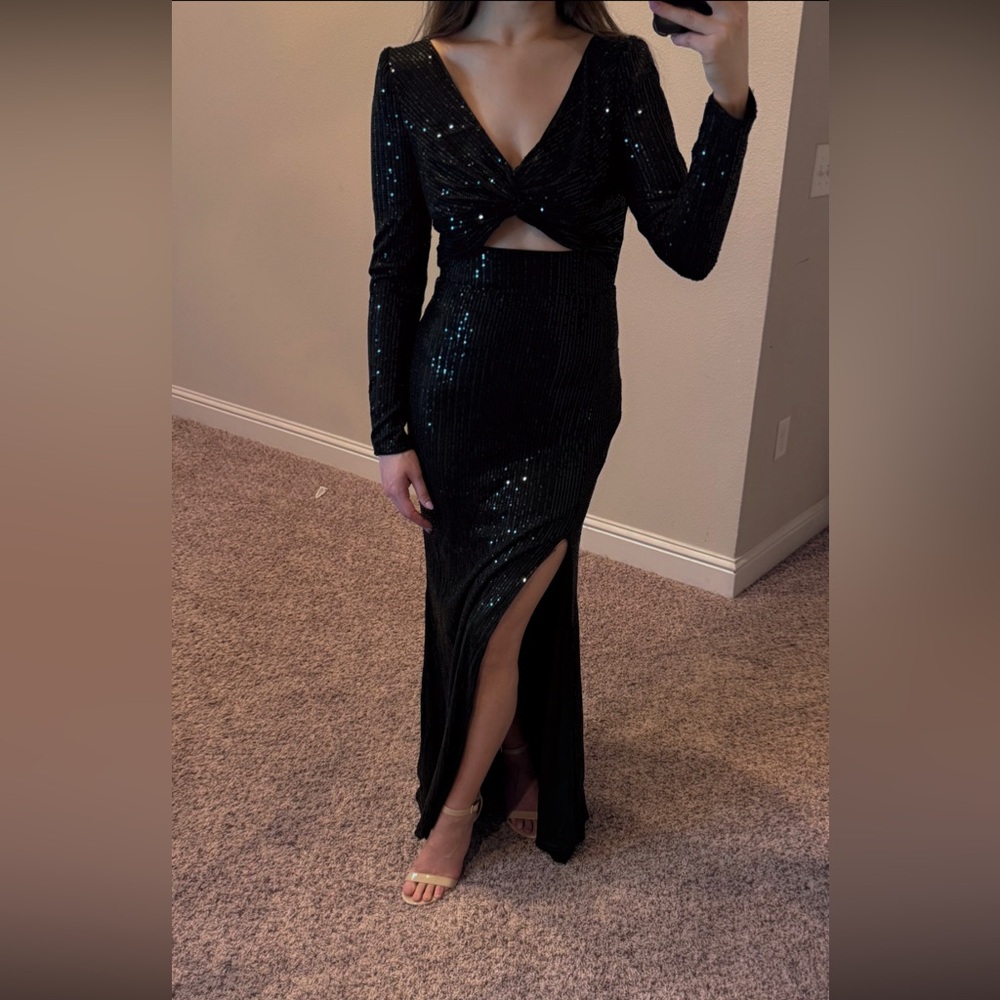NWOT Black Sequin dress